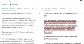 2021 24 marzo Zelensky firma decreto presidenziale per riprendere crimea e dombass 2.jpg
